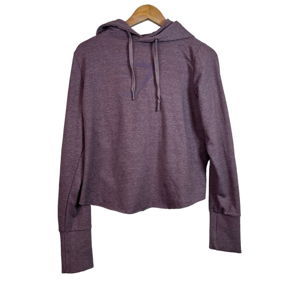 Gymshark Women’s Purple Cross Back Hoodie Pullover Sweater Size M